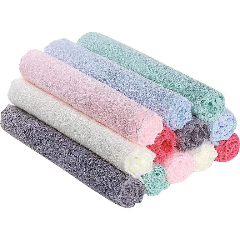 Slick- Baby Washcloths, 10x10, 12 Pack, Colorful Wash Clothes