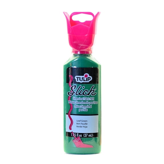 Slick Dimensional Fabric Paint leaf green, 1 1/4 oz. (pack of 6)