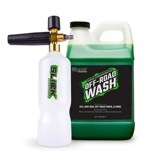 Slick Products 64 Ounce Off Road Foam Sprayer Cannon Concentrated Cleaner Bundle