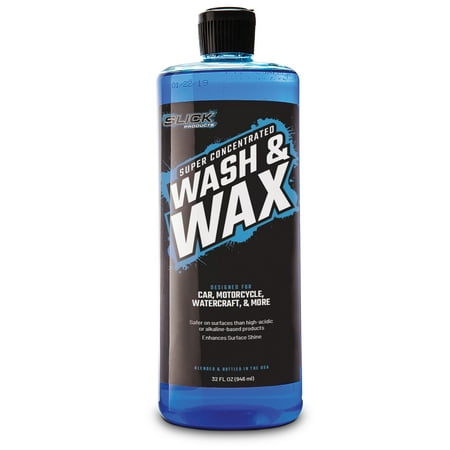 Slick Products Wash & Wax Foam Shampoo Cleaning Solution for Car, Truck, RV, & Boat, 32 fl oz
