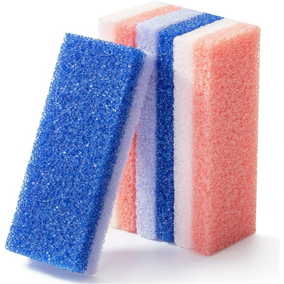 Slick- Pumice Stone for Feet Callus Remover, 4 Pack, 2 Colors, , Foot Scrub for Pedicure, Foot Stone Pumice, Callus Remover for Feet, Foot Callus Remover, Feet Scrubber Dead Skin, Foot Pumice Stone