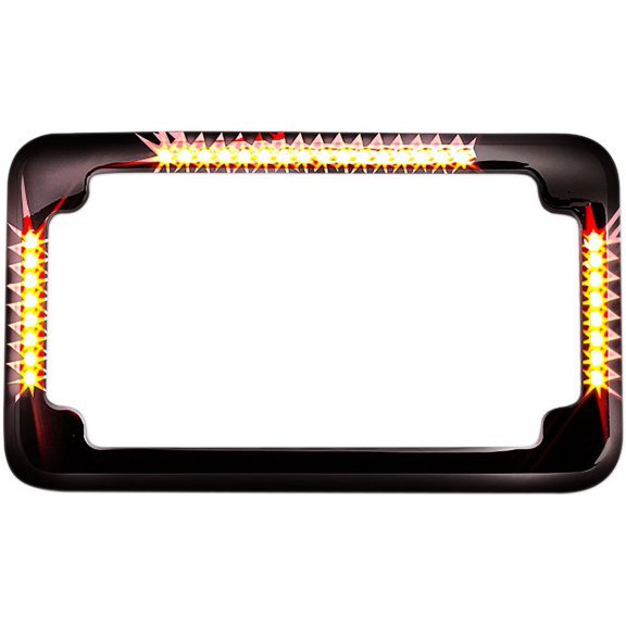 Slick Signals License Plate Frame - Black