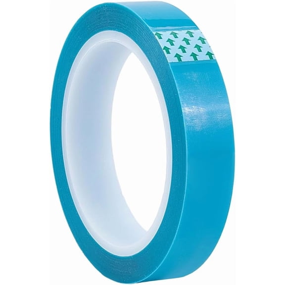 Slick Tape Blue Transfer Tape 0.79in x 164.05ft UHMW Polyethylene Transparent Film Slide PET Adhesive Slippery Protection Label Tape