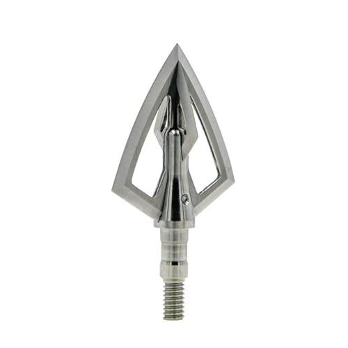 Slick Trick Revival 100 Grain Broadheads 3-Pack, 1 1/8 Cutting Diameter, 420 Stainless Steel, Fixed Double Bevel Blade, 4.8 Cutting Surface (23STRVVL)