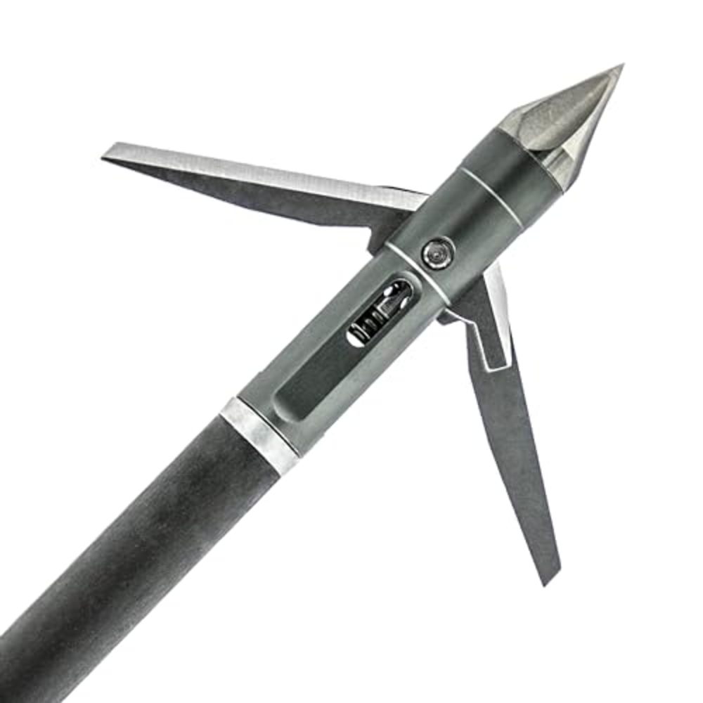 Slick Trick Broadhead SB 100 Grain - 3 Pack, 1 1/8" Cut, Fixed Blade Single Bevel 4 thumbnail image