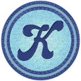 thumbnail image 1 of Slick Woody's 2.5' Monogram Tilted Letter K Vinyl Underwater Pool Tattoo in Blue, 1 of 1