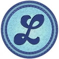 thumbnail image 1 of Slick Woody's 2.5' Monogram Tilted Letter L Vinyl Underwater Pool Tattoo in Blue, 1 of 1