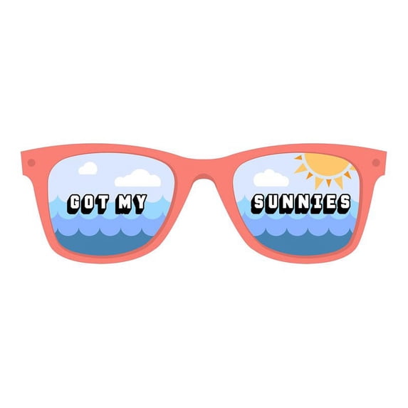 Slick Woody's 30" Got My Sunnies Vinyl Underwater Pool Mat Tattoo in Pink