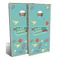 thumbnail image 1 of Slick Woody's Tailgate 50S Diner Style Cornhole Board Set in Blue (8 Bags), 1 of 2