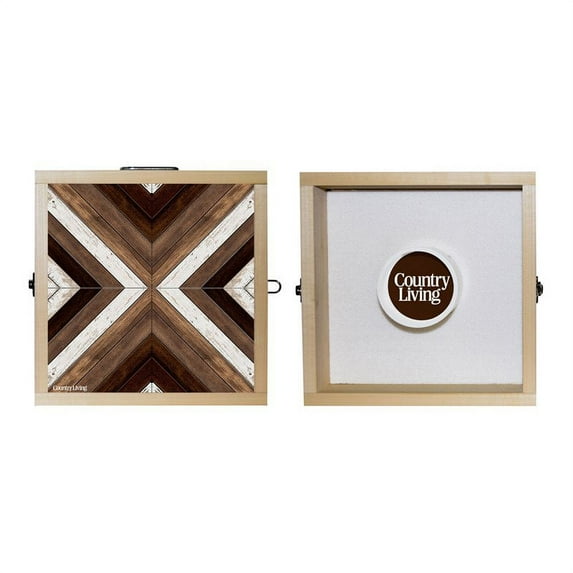 Slick Woody's Country Living Chevron Wood Washer Toss Game in White/Dark Stain