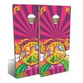 thumbnail image 1 of Slick Woody's Regulation 70S Peace Symbol Cornhole Board Set in Multi-Color, 1 of 2