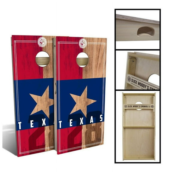 Slick Woody's Regulation Texas State Flag 2.0 Cornhole Board Set in Multi-Color