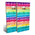 thumbnail image 1 of Slick Woody's Regulation Tie-Dye Rainbow Stripes Cornhole Boards in Multi-Color, 1 of 2