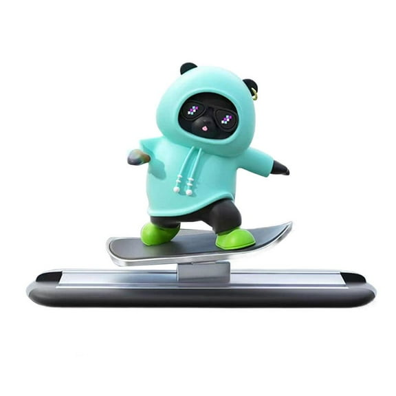 Slidable Skateboard Bear Car Dashboard Ornaments,Funny Mini Skateboard Bear Auto Center Console Ornaments Universal Car Interior Accessories Gifts for Women Men