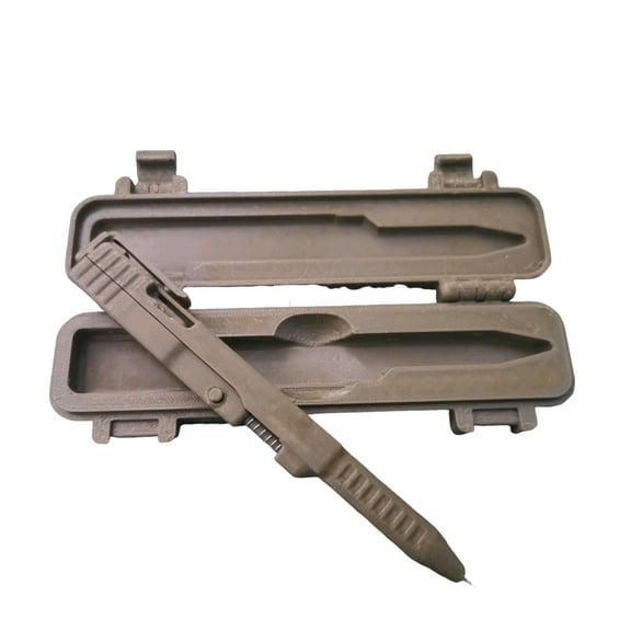 Slide Action Ballpoint Pen with Storage Box, Bolt Action Pen Set, for Collector Desk Gear