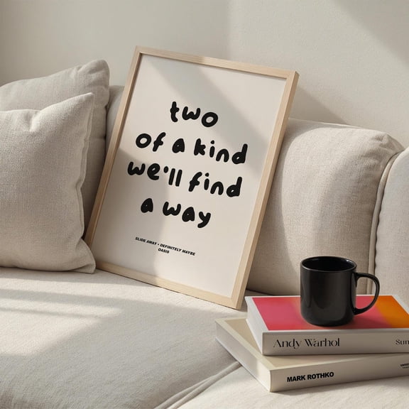 Slide Away Lyrics Print, Definitely Maybe, Britpop Music, 90S Song Quote Home Decor #745, Unframed Canvas Size 8x12