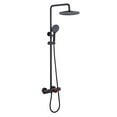 thumbnail image 1 of Slide Bar Wall Mounted Shower Faucet Set, Exposed Shower Combo Set with Rough-in Valve, 1 of 5