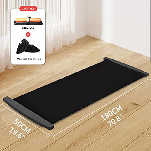 Slide Board with Shoe Cover Slimming Exercise Guide Slide Mat for Leg ...