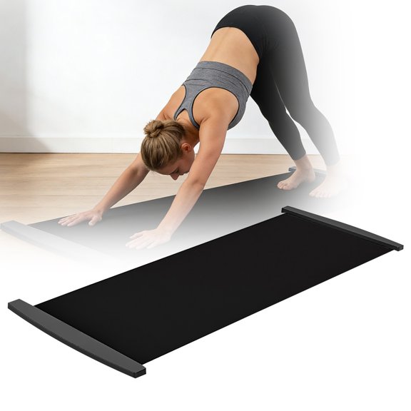 Slide Board Trainer for Indoor Fitness Core Strength Leg Workouts Speed Skating Practice Foldable Portable Smooth Gliding Training Equipment