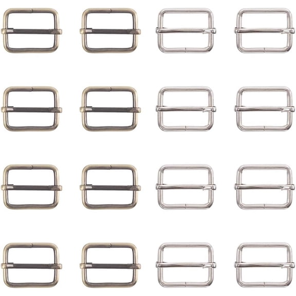 Slide Buckle 1 inch 20pcs Metal Slide Buckle Triglides Slides Webbing Belt Buckles Handbag Bag Strap Adjuster for Fasteners Strap Backpack DIY Accessories