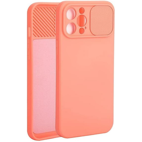 Slide Camera Lens Protective Cover Phone Case Compatible with iPhone Case (Pink,iPhone 12 Pro Max)