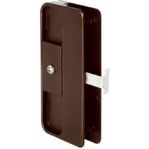 Slide-Co 121803 Mortise Style Screen Door Latch and Pull, Black Plastic