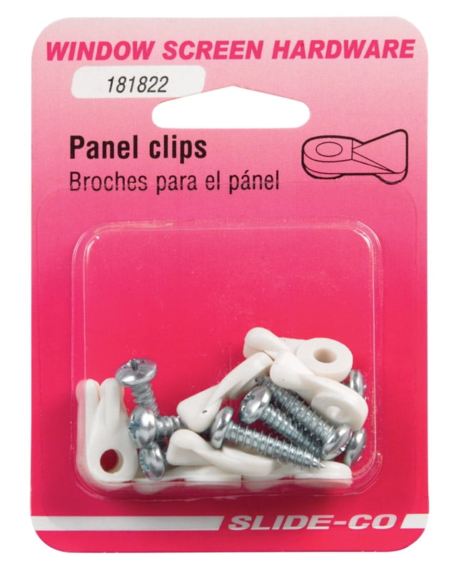 SlideCo 181822 Storm Door Panel Clips, Flush, Self Locking with