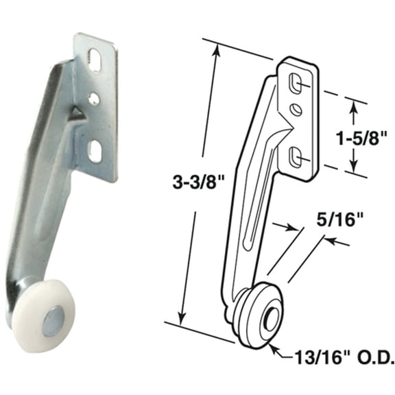 Slide-Co 22797 Right Hand Drawer Track Roller, 13/16"