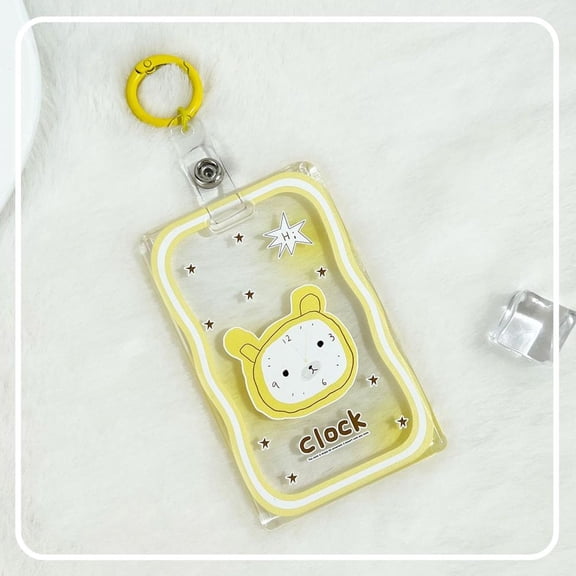 Slide Cover Transparent Card Holder Student Badge Holder Campus Card ID Card Holder Protective Cover for Men And Women