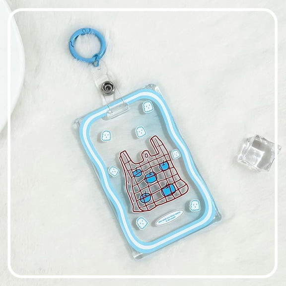 Slide Cover Transparent Card Holder Student Badge Holder Campus Card ID Card Holder Protective Cover for Men And Women