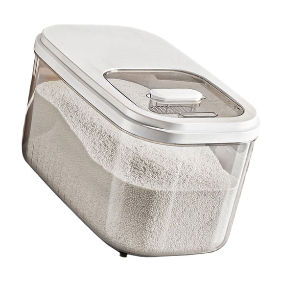 Slide Lid Storage Container With Sealed Lid For Grains Flour And Dry Ingredients Large Capacity Rice Dispenser