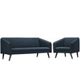thumbnail image 1 of Modway Slide 2 Piece Fabric Sofa Set in Azure, 1 of 6
