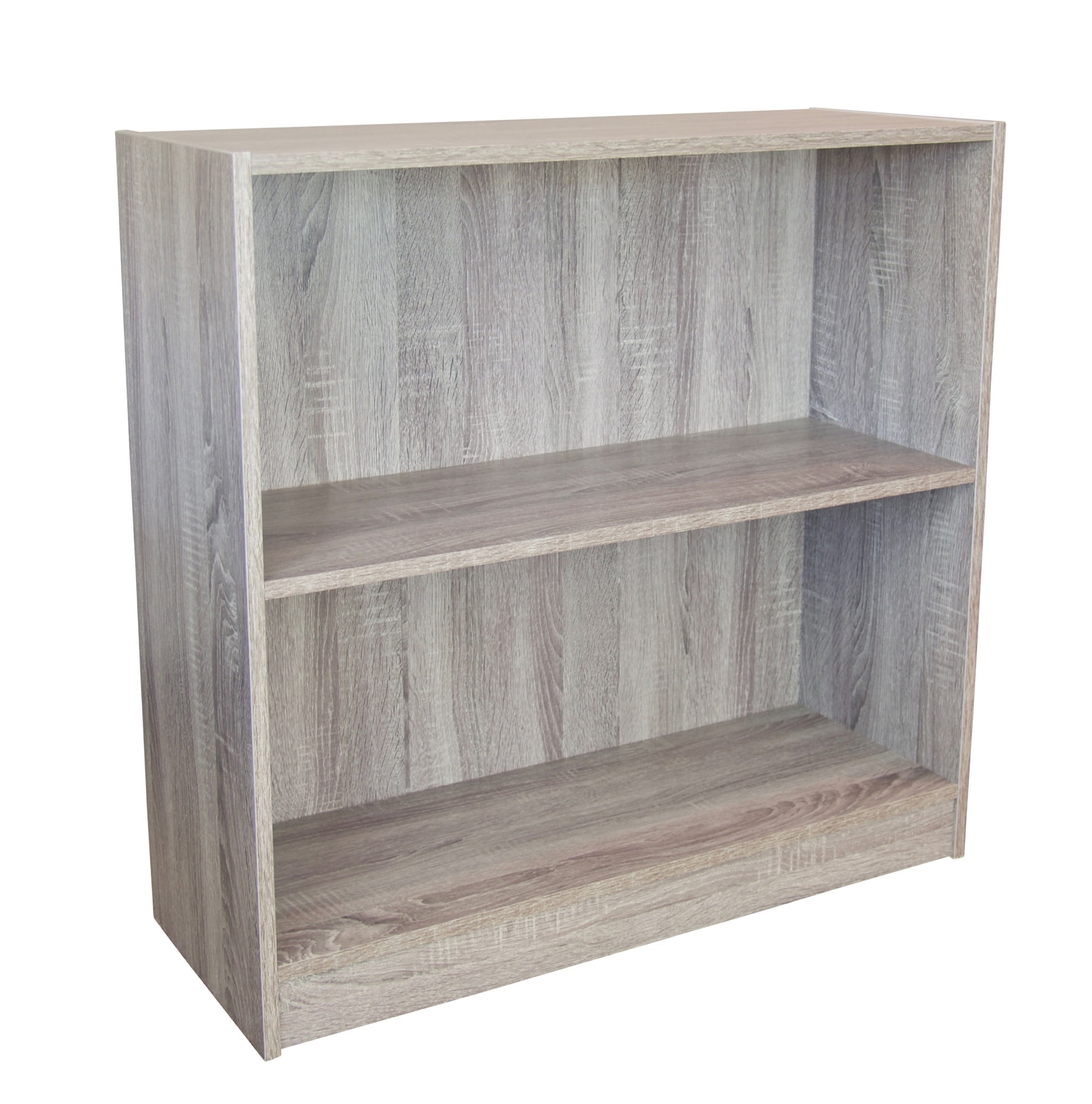 Slide Logic 3 Tier 30"H x 32"W Bookcase with Footer in Driftwood