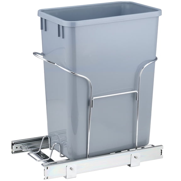 Slide Out Bin Holder, Pull Out Trash Can Under Cabinet, Pull Out Under Cabinet Sliding Organizer for Kitchen Trash Can (Trash Can Not Included)