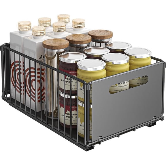 Slide Out Cabinet Organizer Adjustable Expandable Drawer Under Sink Rack Shelf for Kitchen Pantry Bathroom Closet