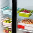 thumbnail image 1 of Slide Out Refrigerator Organizer Drawer Adjustable Storage Rack Pull Out Design For Food Kitchen Space Saving, 1 of 3