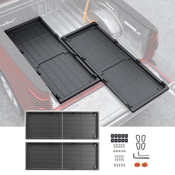 Slide Out Truck Bed Cargo Tray, HDPE Lightweight Sliding Organizer, 500 lbs Capacity, Fit Ford F-150, Chevy Silverado, GMC Sierra, Dodge Ram, Toyota Tundra
