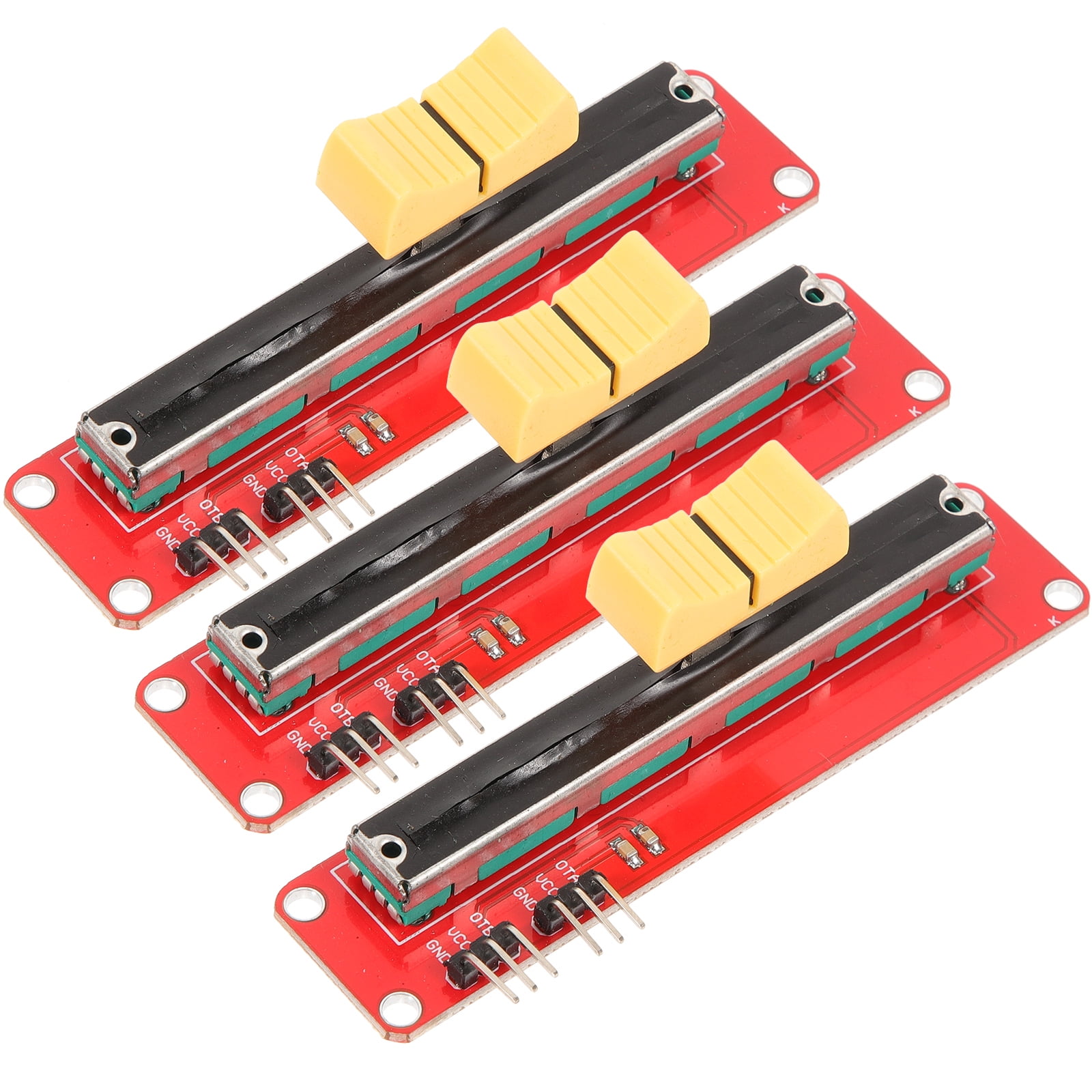 独特の素材 HOMEMAXS 3Pcs Slide Potentiometer for Engineers Red Metal 財布・ケース・小物入れ