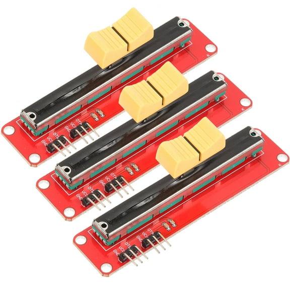 TABLZONE 3Set Red Metal Linear Slider Potentiometer Module Electronics Components