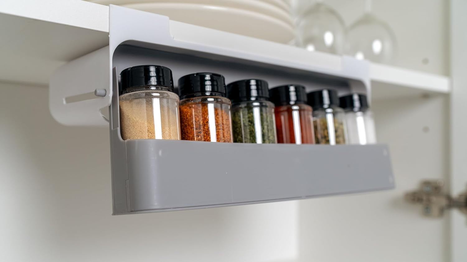 Slide Rack Shelf, Under Spice Rack Pull Down Hidden