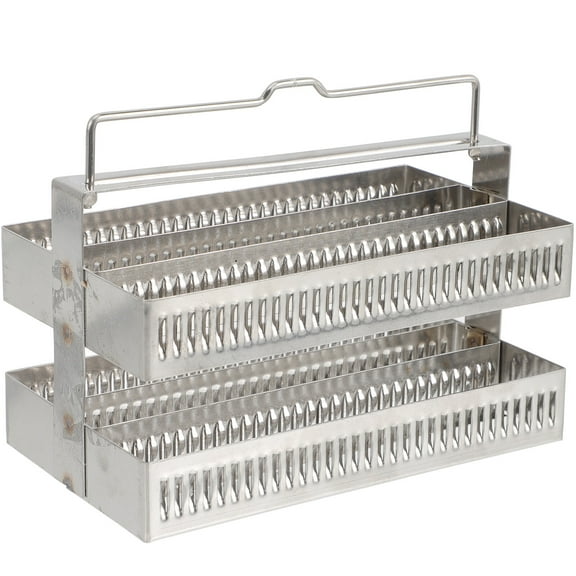 Microscope Slide Rack Holder Storage Box Tray Stainless Steel Pathology Slide Staining Container Organizer Bin