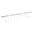 thumbnail image 1 of Slide Rail Multifunctional Hook B, Key Hook Track Wall Mounted Kitchen Utensil Rack with 10 Hooks Hanging Pot Rack Hanger Adhesive Coat Hook Rail Multi Purpose Rail Hook, 1 of 9