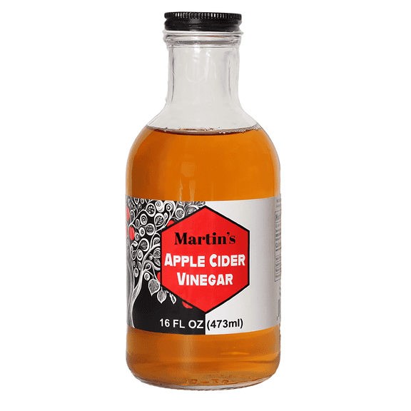 Slide Ridge Martin's Honey Apple Cider Vinegar | Household Staple | 16 oz (Pack of 1)