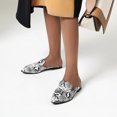 thumbnail image 1 of Slide Sandals for Women- Open Toe Casual New Style Fashion Summer Flat Slide Sandals #777 White-9.5, 1 of 6