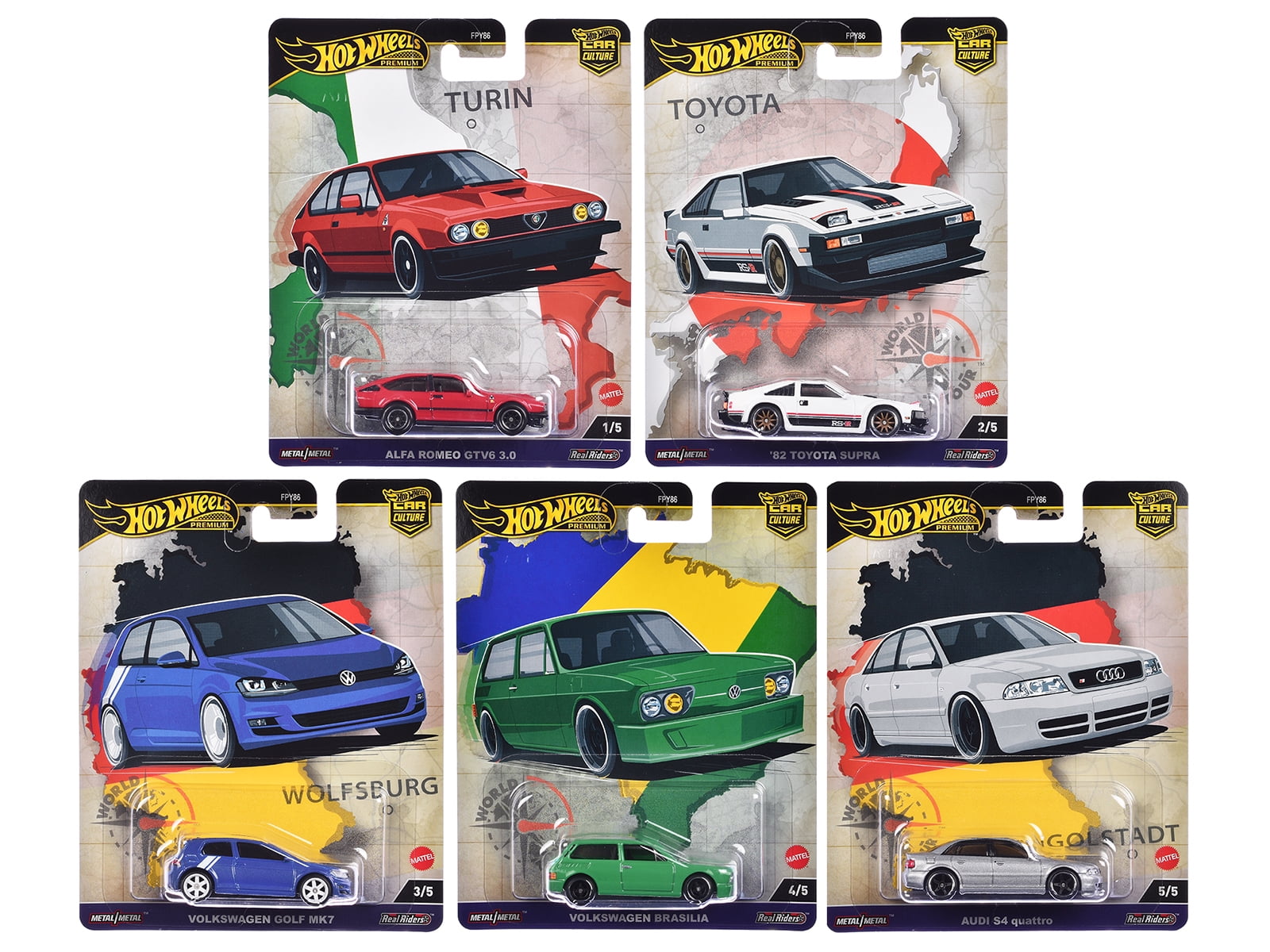 ホットウィール SLIDE STREET 5台セット Hot Wheels 2024 Premium Collectable Car Culture 'Slide