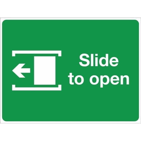 Slide To Open Left Arrow Sign, Wall Decor For Home Kitchen Farm Garden Garage, Door Operation Guide Sign, 8x12 Inch