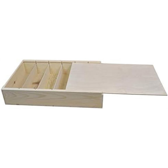 Slide Top Six Bottle Wine Box$$Home Decor, Kitchen, & Other