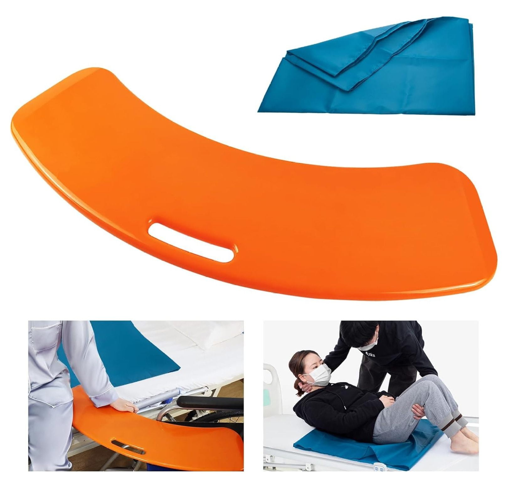 Slide Transfer Board with Tubular Slide Sheet（ 28"x28"）, Patient Slide