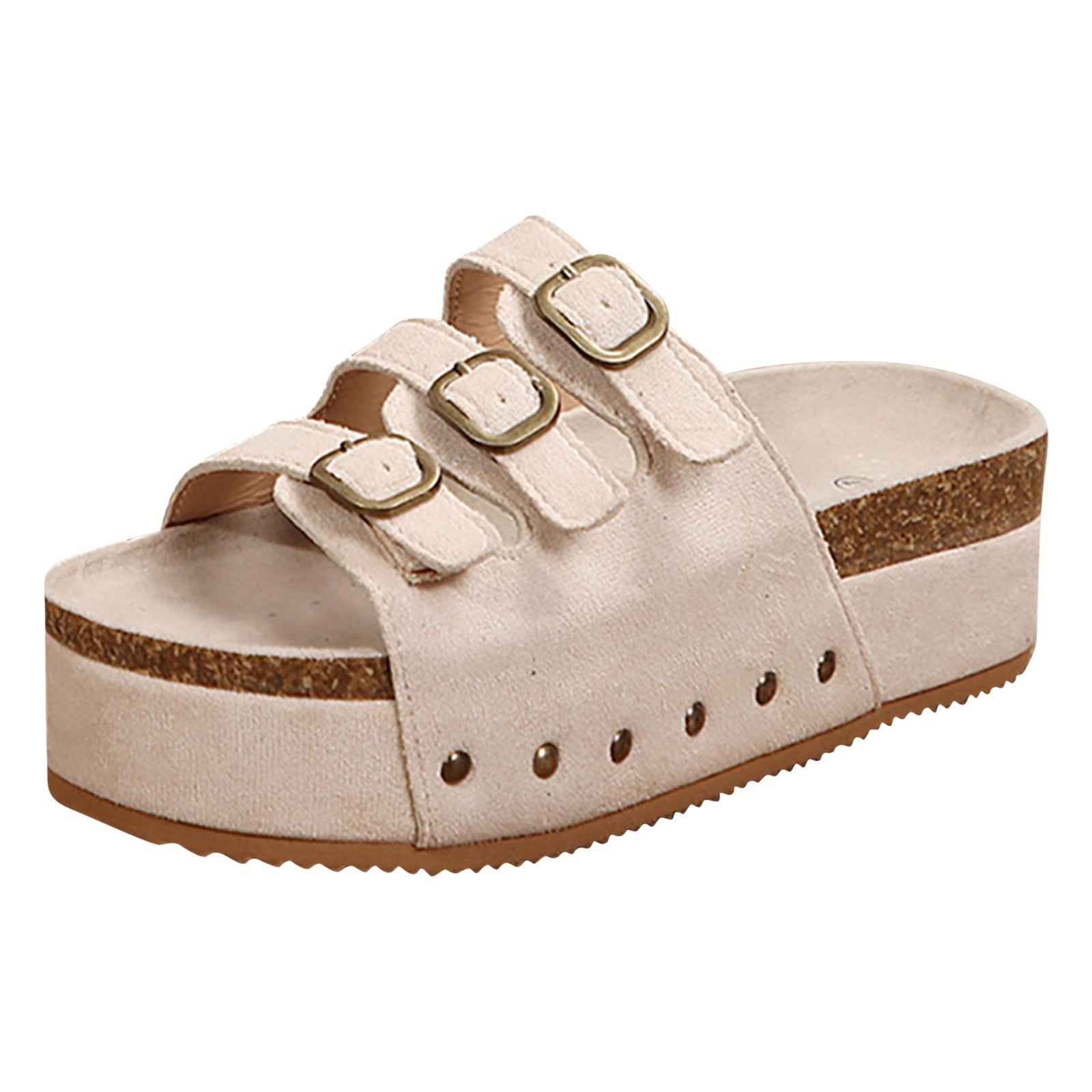 Slide Trendy Wedge Sandals for Women Summer Thick Sole 2024 Cute Dressy