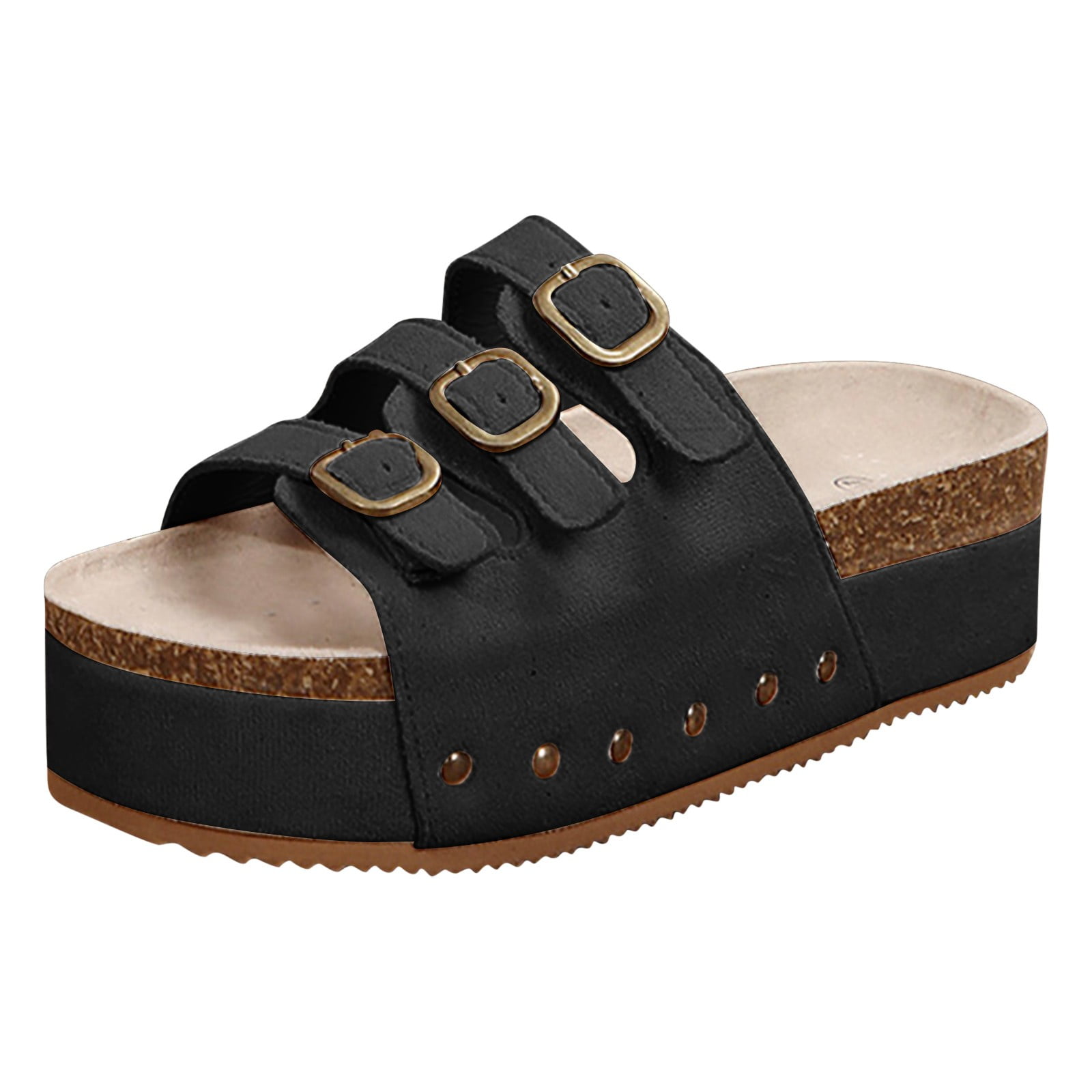 Slide Trendy Wedge Sandals for Women Summer Thick Sole 2024 Cute Dressy